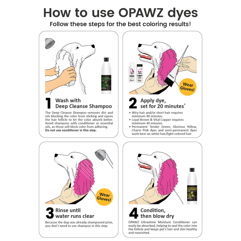 Glorious Yellow Dog Hair Dye by OPAWZ - Lasts 20 Washes