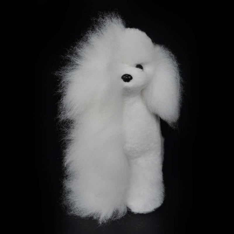 OPAWZ Peluca de perro de cuerpo entero de caniche toy de alta densidad - Blanco (DW05-1)